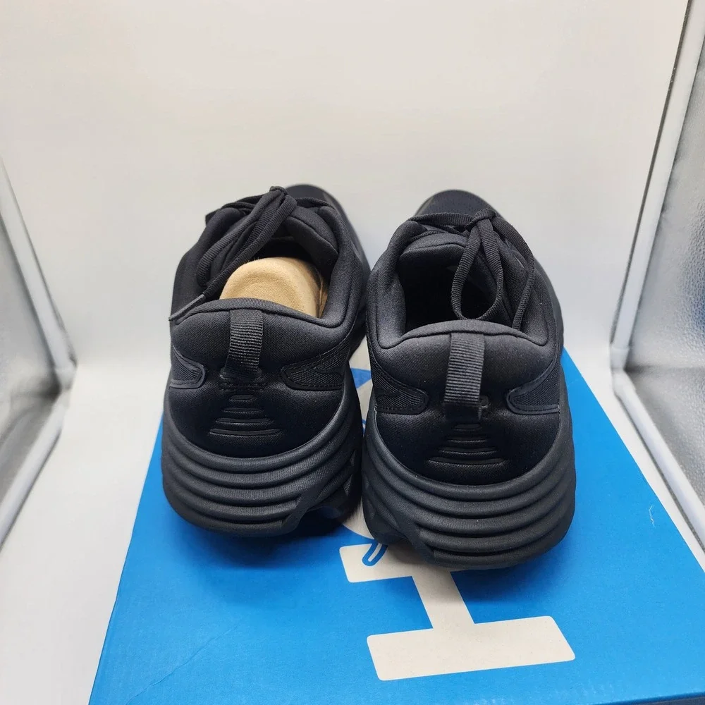 HOKA Bondi 8 Running Shoes Men 10D Black Black Max Cushion Road Sneakers